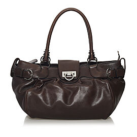Ferragamo Gancini Marisa Leather Handbag
