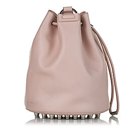Alexander Wang Diego Leather Drawstring Alpha Bucket Bag