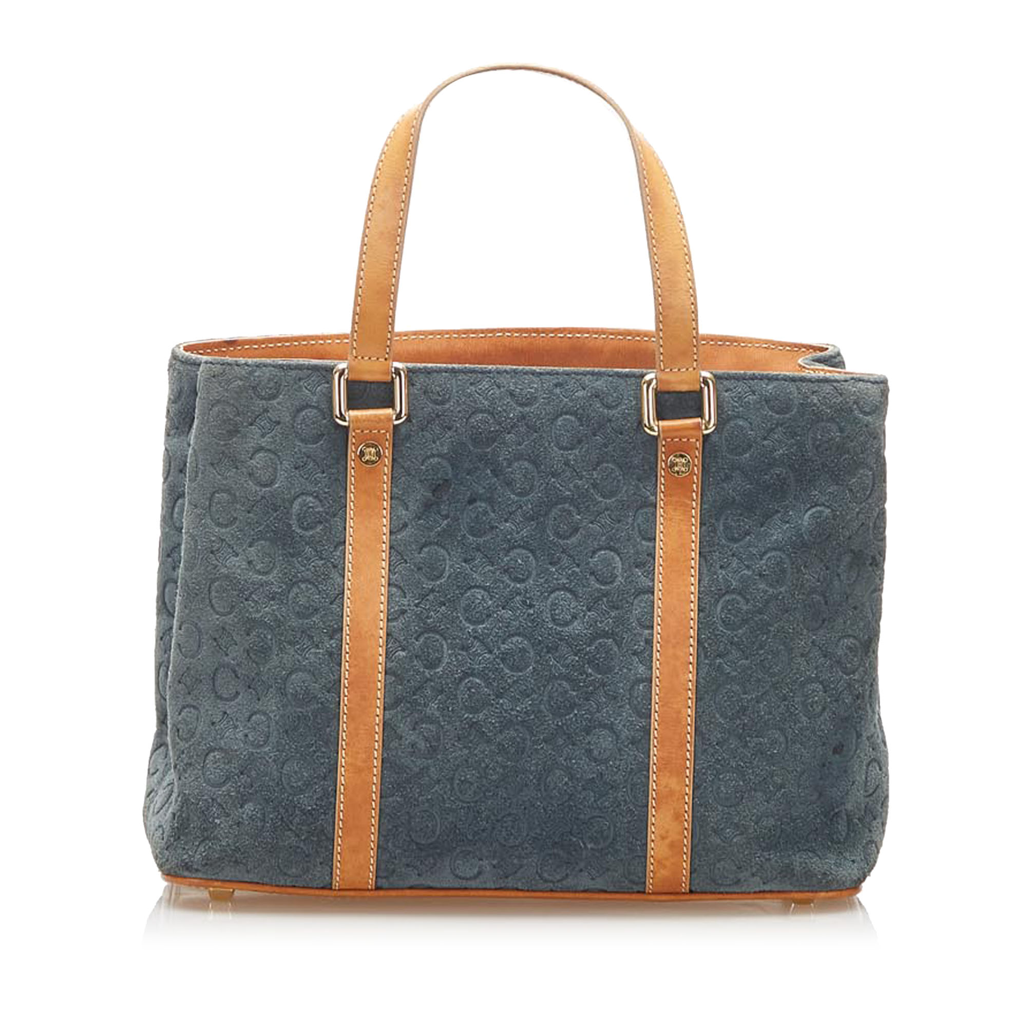 Celine C Macadam Suede Handbag