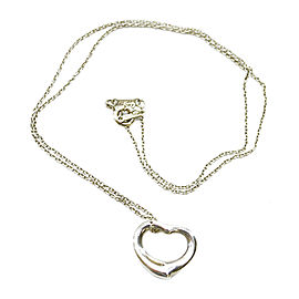 Tiffany & Co. 925 Sterling Silver Open Heart Necklace
