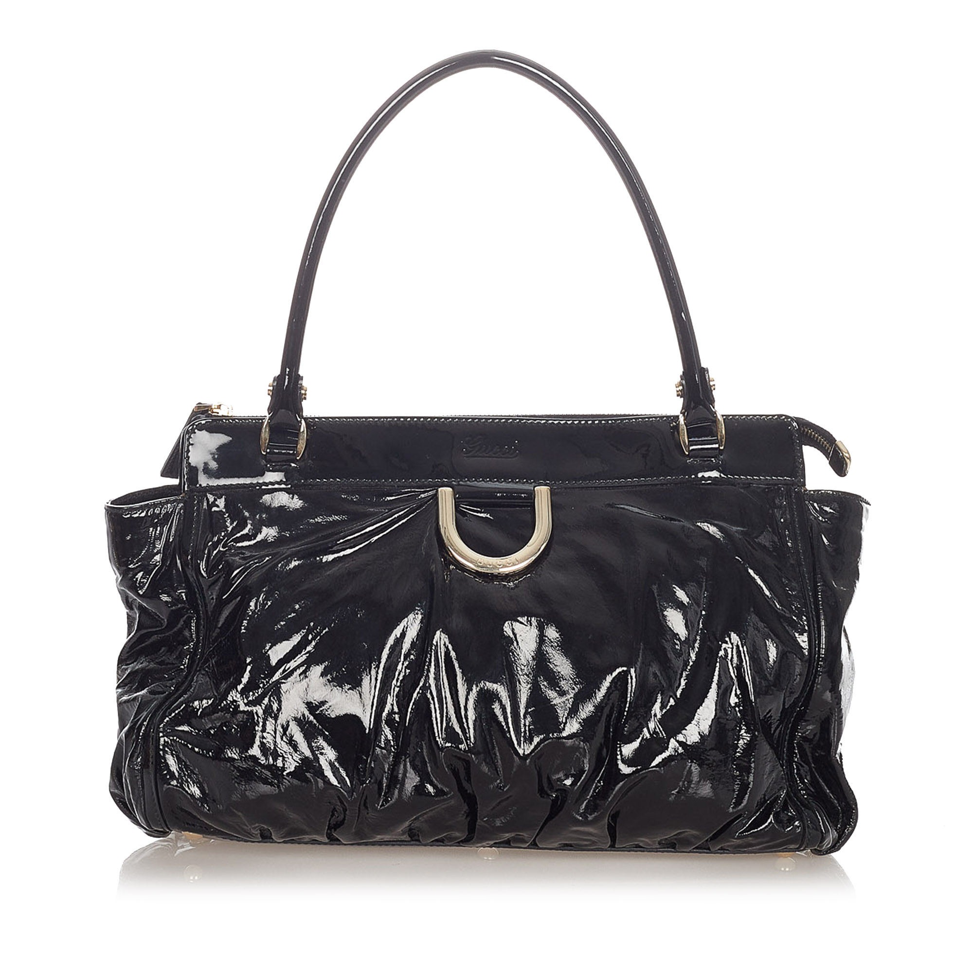 Gucci Abbey D-Ring Patent Leather Handbag