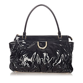 Gucci Abbey D-Ring Patent Leather Handbag