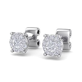 GLAM ® Halo stud earrings in 18K gold with white diamonds of 0.23 ct in weight