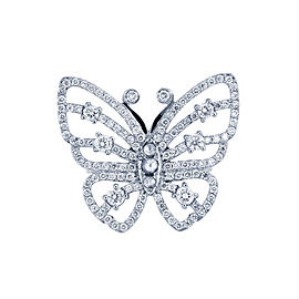 BUTTERFLY 1.8CT DIAMOND 14K WHITE GOLD RING