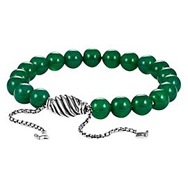 David Yurman Spiritual Beads Bracelet with Green onyx