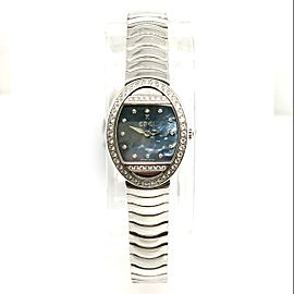 EBEL SATYA Quartz 22mm 18K White Gold Watch FACTORY Diamonds