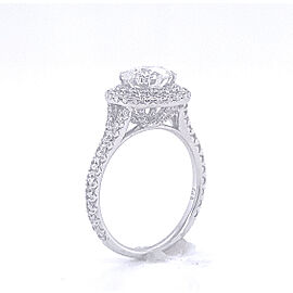 2 Carat Lab Grown Diamond Engagement Ring. Double Halo IGI Certified