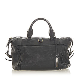 Burberry Leather Boston Bag