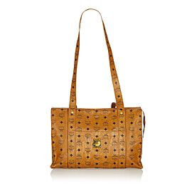 MCM Visetos Leather Tote Bag