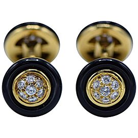 Van Cleef, Onyx and Diamond Cufflinks
