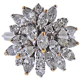 Diamond Gold Cluster Ring