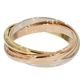 Cartier Trinity 18K Rose White Yellow Gold Bands Ring Size 6
