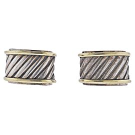 David Yurman Gold and Silver Cable Cufflinks