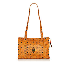 MCM Visetos Leather Shoulder Bag