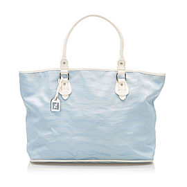 Fendi Zebra Print Canvas Tote Bag