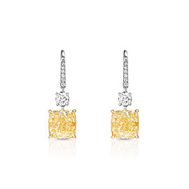 Hadley Carat Cushion Cut Earth Mined Diamond Earrings