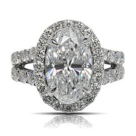 6 CARAT OVAL CUT D COLOR VS1 CLARITY DIAMOND ENGAGEMENT RING 18K WHITE GOLD GIA CERTIFIED 4 CT D VS1 BY MIKE NEKTA