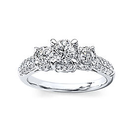 14K White Gold Diamond Engagement Ring