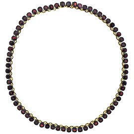 Garnet Gold Riviera Necklace
