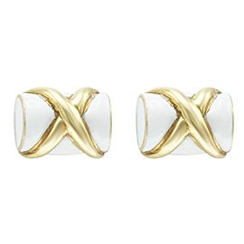 Tiffany & Co. Schlumberger 18 Karat Gold and Enamel Cufflinks