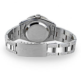 Custom Side Diamond Bracelet for Rolex 36mm Stainless Steel Oyster