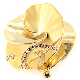 Carrera y Carrera 18K Yellow Gold & Diamond Flower Ring