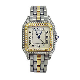 Cartier Panthere Two Tone Diamonds Womens Watch