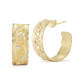 I.Reiss 14K Yellow Gold 0.05 Diamond Earrings