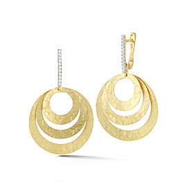I.Reiss 14K Yellow Gold 0.13 Diamond Earrings