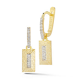 I.Reiss 14K Yellow Gold 0.15 Diamond Earrings