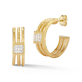 I.Reiss 14K Yellow Gold 0.11 Diamond Earrings