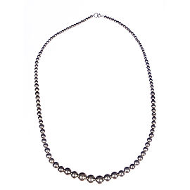 Graduated Sterling Silver Ball Bead Necklace