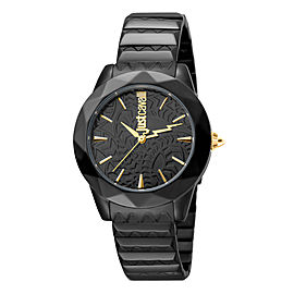 Just Cavalli Women's Rock Sangallo Black Dial Stainless Steel Watch