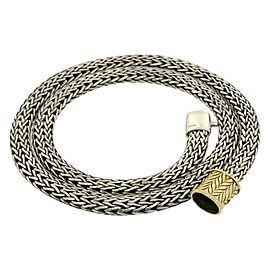 John Hardy 925 Sterling Silver 18k Yellow Gold Chain Necklace