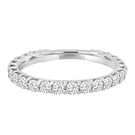1.00ct Diamond 14k White Gold Almost Eternity Wedding Band