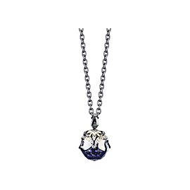 Stephen Webster Stainless Steel/Yellow Gold Plated with Voilet Crystal & Diamond Necklace