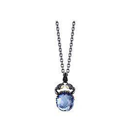 Stephen Webster Stainless Steel/Yellow Gold Plated with Sapphire Crystal & Diamond Necklace