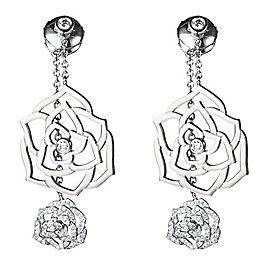 Piaget White Gold & Diamond Rose Earrings