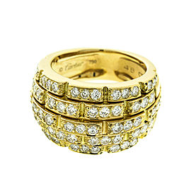 Cartier 18k Yellow Gold Link Diamond Ring