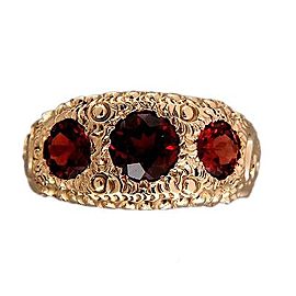 14K Yellow Gold with 2.20ct Garnet Ring Size 8.5