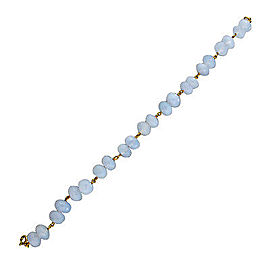 14K Yellow Gold with Chalcedony Bracelet