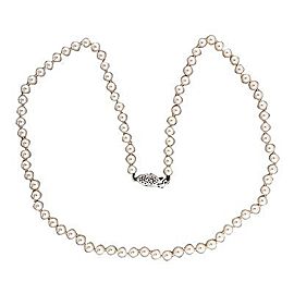 14K White Gold with Pearl Necklace