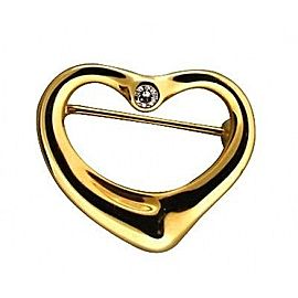 Tiffany & Co. Else Peretti 18K Yellow Gold with 0.05ct. Diamond Heart Pin Brooch