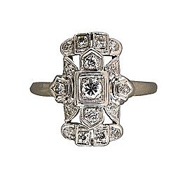 Vintage Art Deco Platinum with 0.18ct Diamond Ring Size 7.75