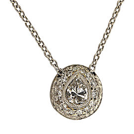 Platinum 0.43ct Pear Diamond Pendant