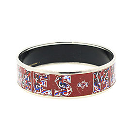 Hermes Red Enamel Hermes Logo Bracelet