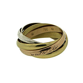 Cartier Trinity 18K Yellow/Rose/White Gold 5 Band Size 5.5 Ring