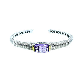 Judith Ripka Natalie Amethyst Cushion-Shaped Cuff Bracelet