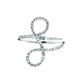 14K White Gold "L" Ring