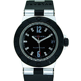 Bvlgari Diagono Aluminium Diamond Rubber 32mm Watch